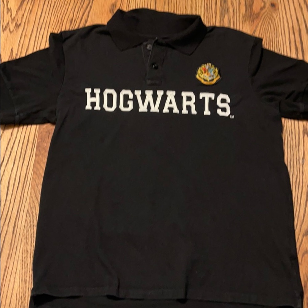 Hogwarts, Universal Studios, Black, Polo Shirt (L)